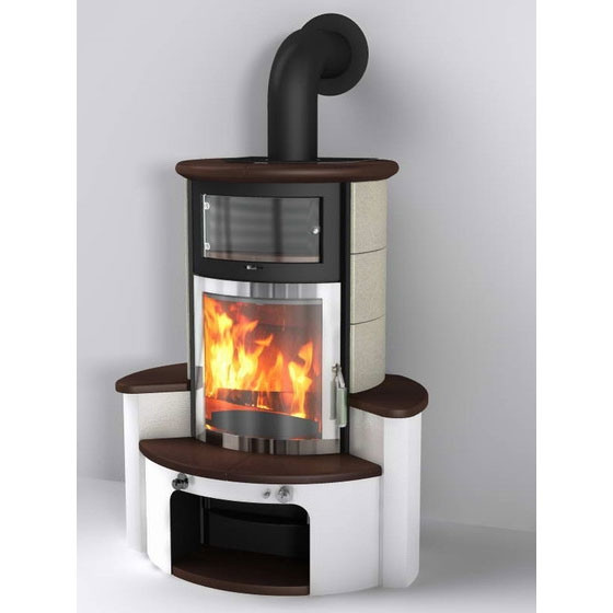 Печь 63 GT ECOplus, jola-braun/stone 245, рамка хром (Hark) Печь 63 GT ECOplus, jola-braun/stone 245, рамка хром (Hark)