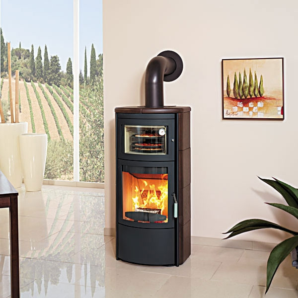 Печь Roma GT EP, deco lava 357, черная рамка (Hark)