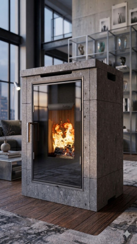 Печь-камин София 10 в Талькохлорите/Пироксените