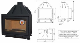 Каминная топка ЭкоКамин Альфа 600