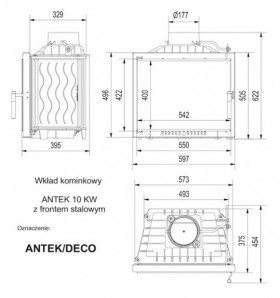 Каминная топка Antek/DECO