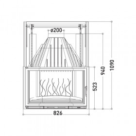 Каминная топка Prizmatique 850 Relevable