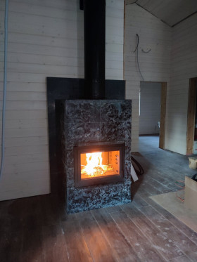 Печь Bella Rosa Klassik 2 ECOplus, cashmere, рамка хром + компл. труб (Hark)