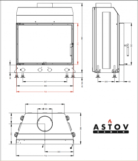 КАМИННАЯ ТОПКА АСТОВ М 700 Б