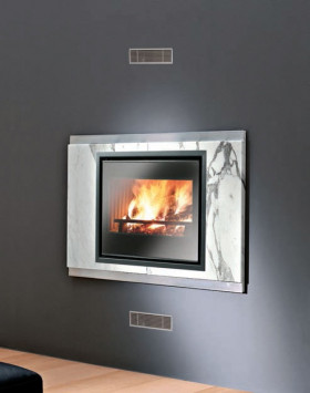 Максим Кимрпечь Прованс с дровником пристенный двухъярусный Ваниль №2283