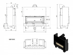 Каминная топка MB100/G