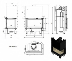 Каминная топка MBO/P/BS/G