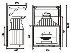 Каминная топка Grand Vision 700 контр-груз