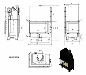 Каминная топка MBO/L/BS/G