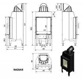 Каминная топка Nadia/8