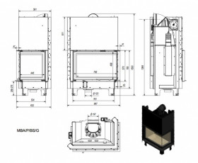 Каминная топка MBA/P/BS/G