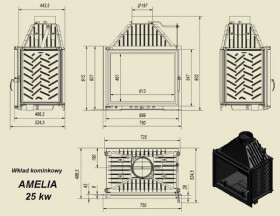 Каминная топка Amelia