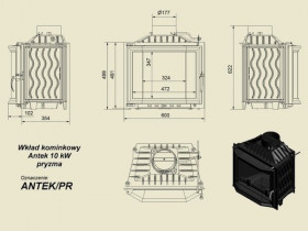 Каминная топка Antek/PR (призма)