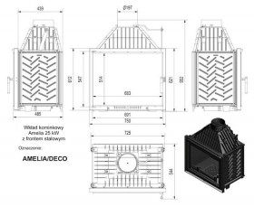 Каминная топка Amelia/DECO