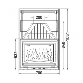 Каминная топка Panoramique 700 контргруз