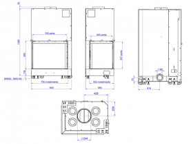 MCZ Forma 75 DX угловая, цельное стекло