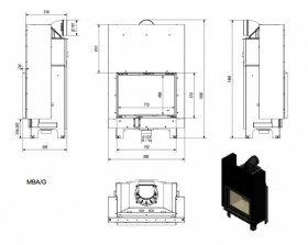 Каминная топка MBA/G